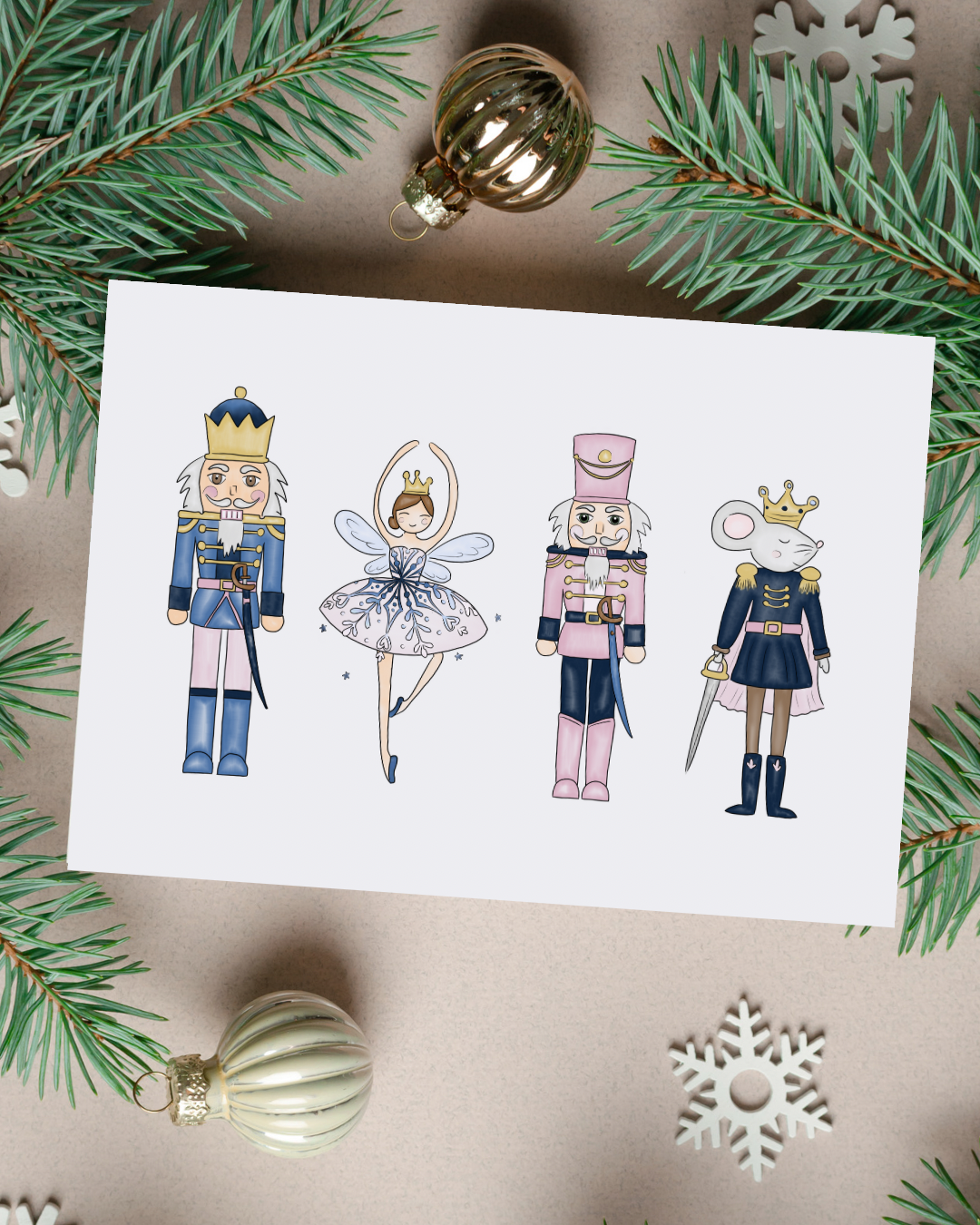 đ Nutcracker Holiday Card | 4.25" x 5.5" card w/envelope | 2023 Holiday Collection