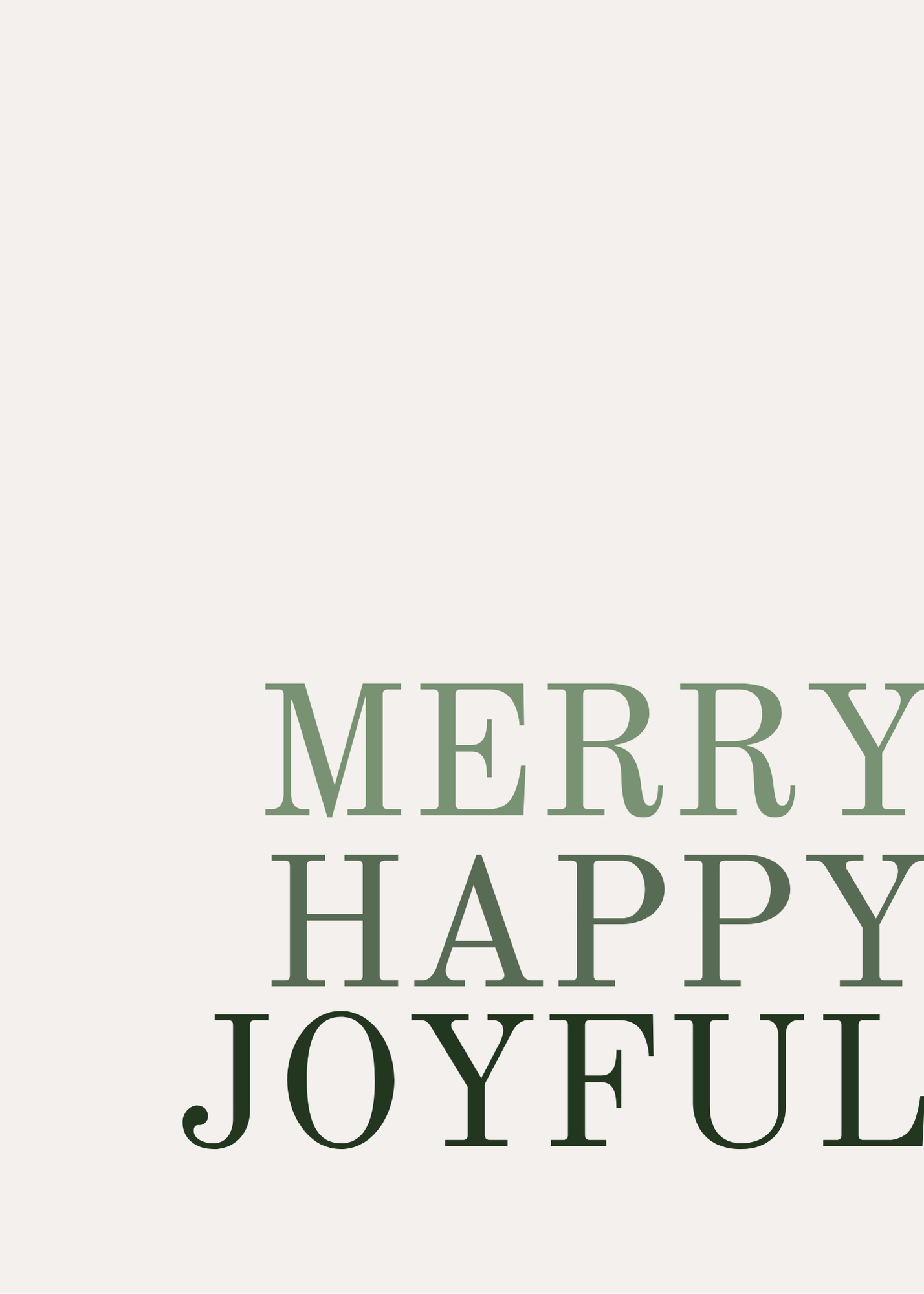🎄 Merry, Happy, Joyful Holiday Card | 4.25" x 5.5" card w/envelope | 2024 Holiday Collection