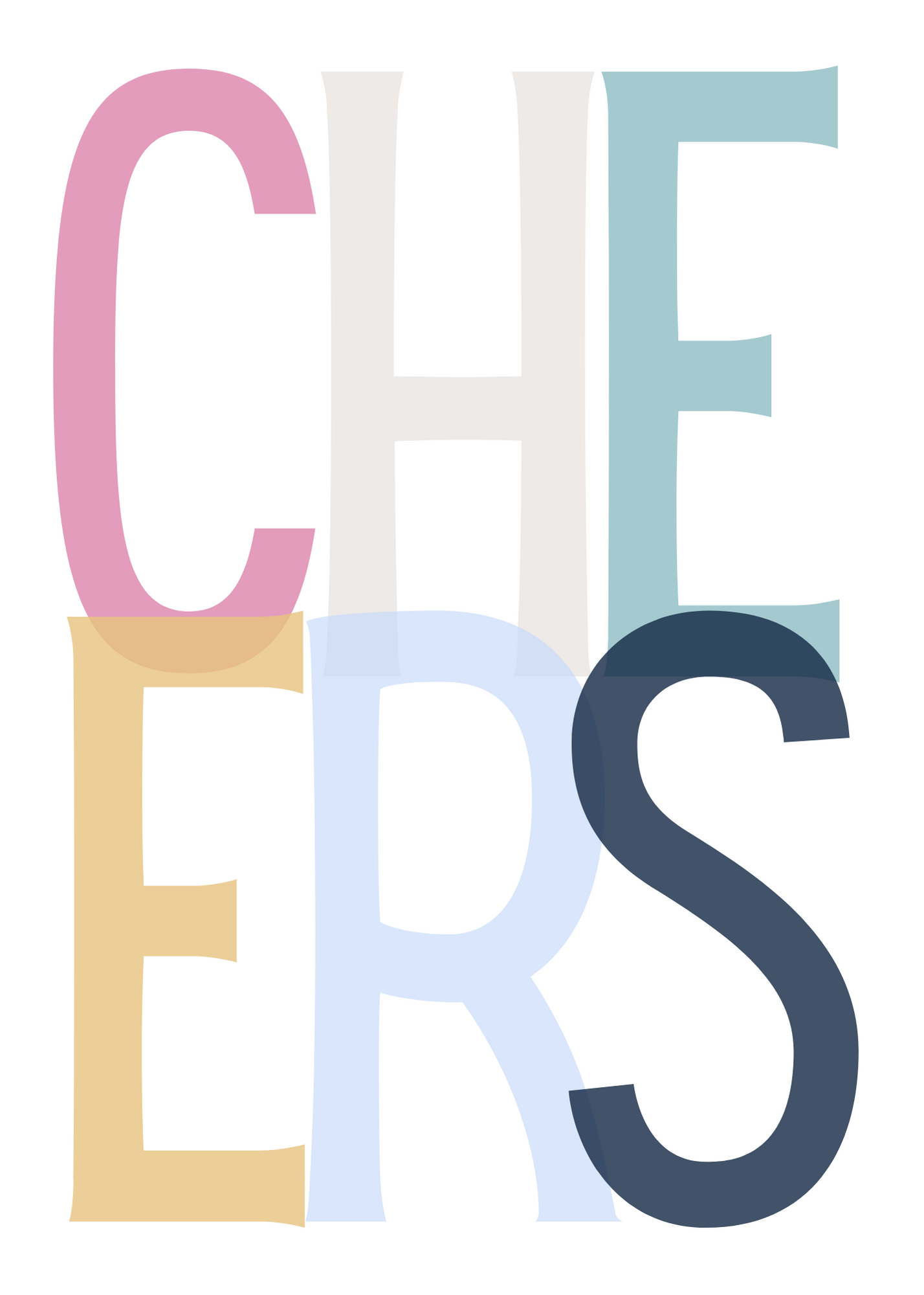 “CHEERS" celebration card | 4.25" x 5.5" card w/envelope