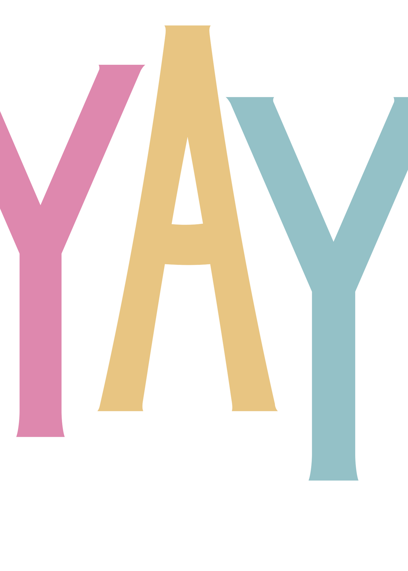 "YAY" celebration card | 4.25"x5.5"