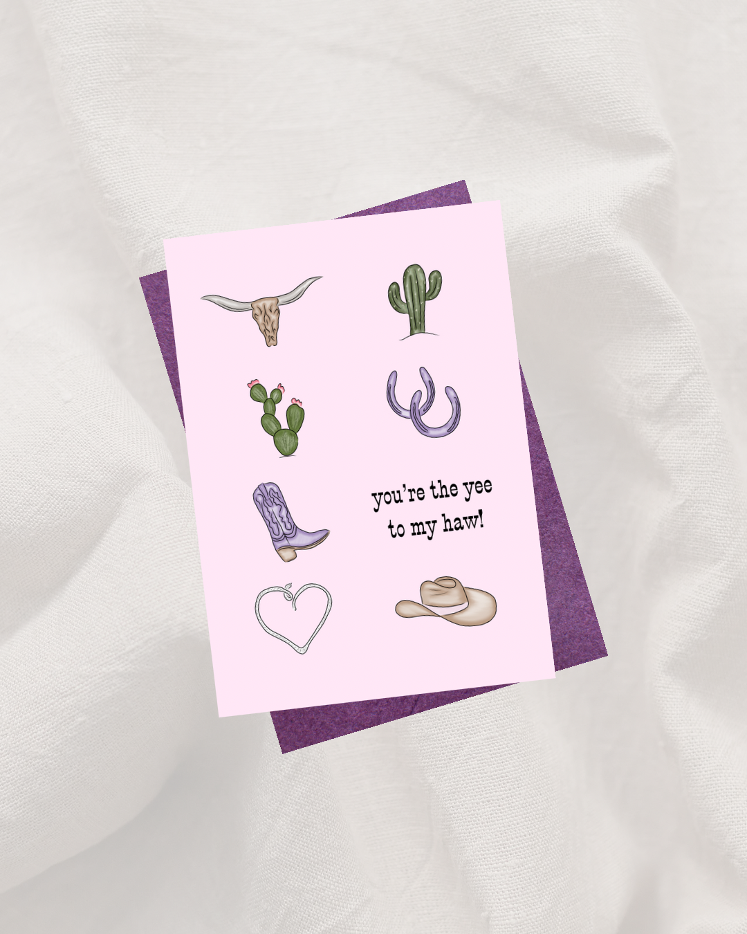 💕 “You’re the YEE to my HAW!" Greeting Card | 4.25x5.5" Card w/envelope