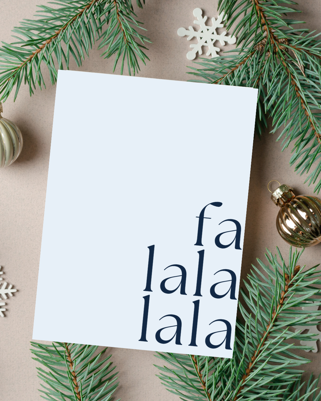 🎄 “fa lala lala” Holiday Card | 4.25" x 5.5" card w/envelope | 2024 Holiday Collection