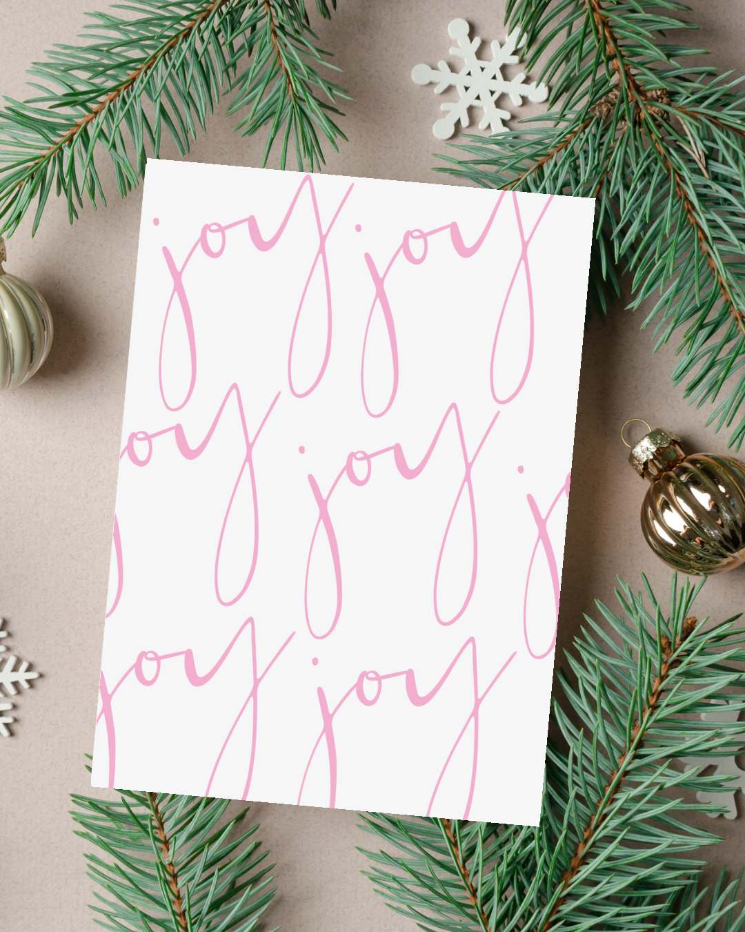 🎄 Joy Holiday Card | 4.25" x 5.5" card w/envelope | 2024 Holiday Collection