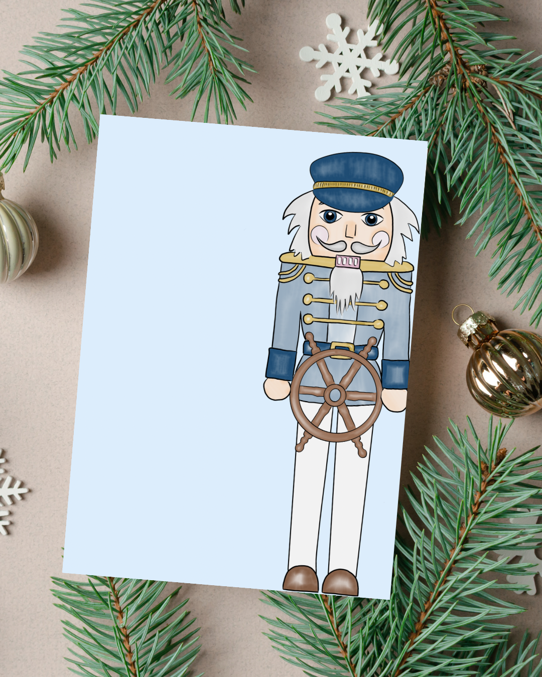 🎄 Nautical Nutcracker | 4.25" x 5.5" card w/envelope | 2024 Holiday Collection