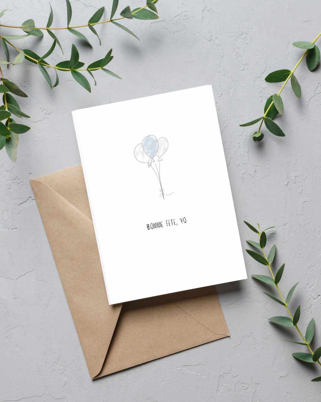 Bonne Fete, yo (Happy birthday) - Minimalist Collection | 4.25 x 5.5
