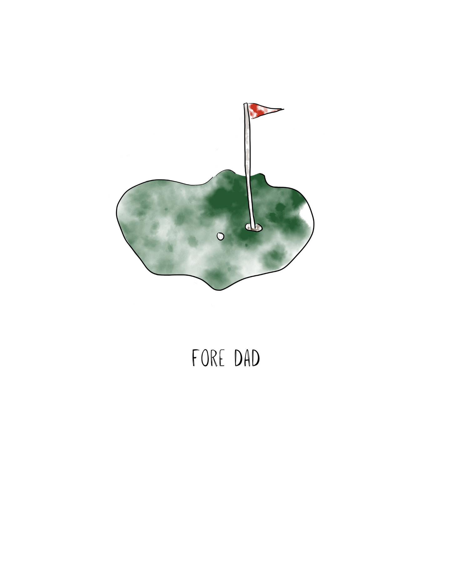"Fore Dad" Card - Minimalist Collection | 4.25x5.5" Card w/envelope
