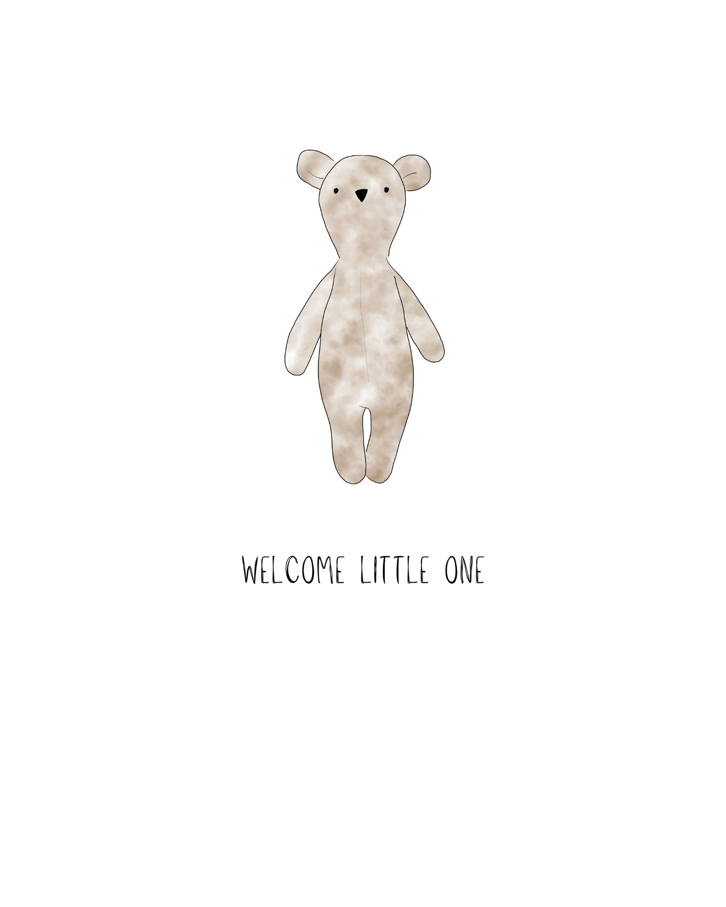 Baby Bear Card - Minimalist Collection | 4.25x5.5" Card w/envelope