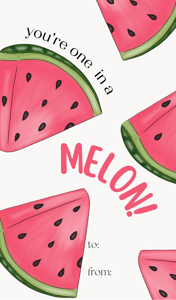 💕 Pack of 30 School Valentines - Fruit & Veggie Puns (no envelopes)