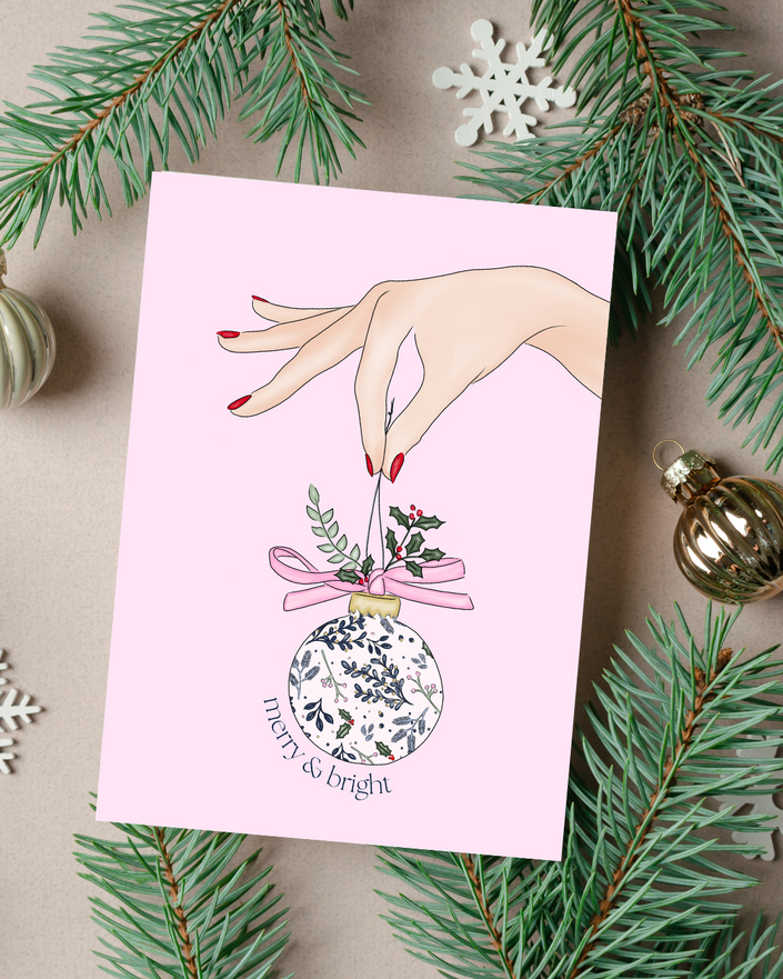 🎄 “Merry & Bright” Holiday Card | 4.25