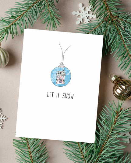 🎄 “Let it Snow” Holiday Card - Minimalist Collection | 4.25