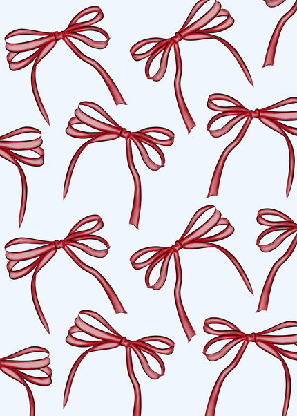 🎄 Red Bow Holiday Card | 4.25