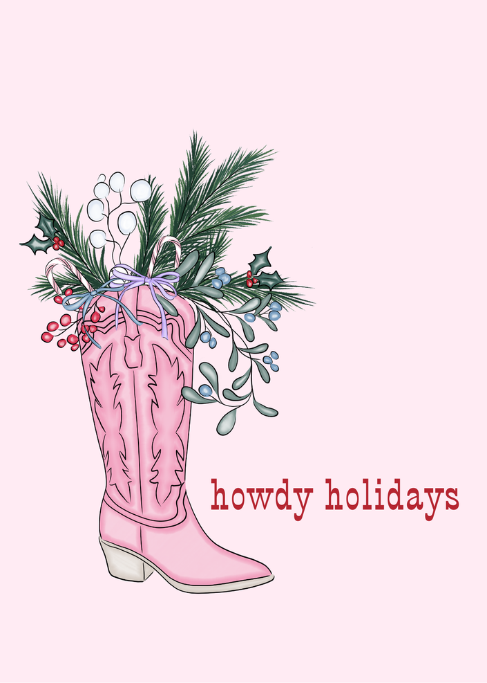 🎄 “Howdy Holidays” Holiday Card | 4.25