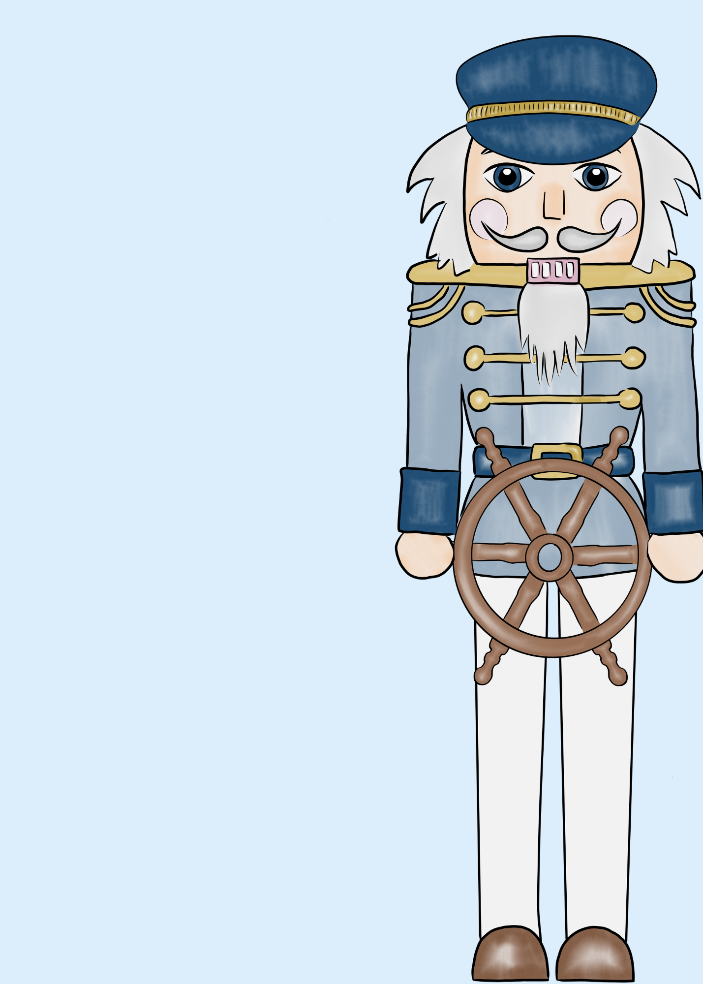 🎄 Nautical Nutcracker | 4.25" x 5.5" card w/envelope | 2024 Holiday Collection
