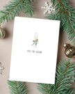 🎄 “Fizz the Season” Holiday Card - Minimalist Collection | 4.25