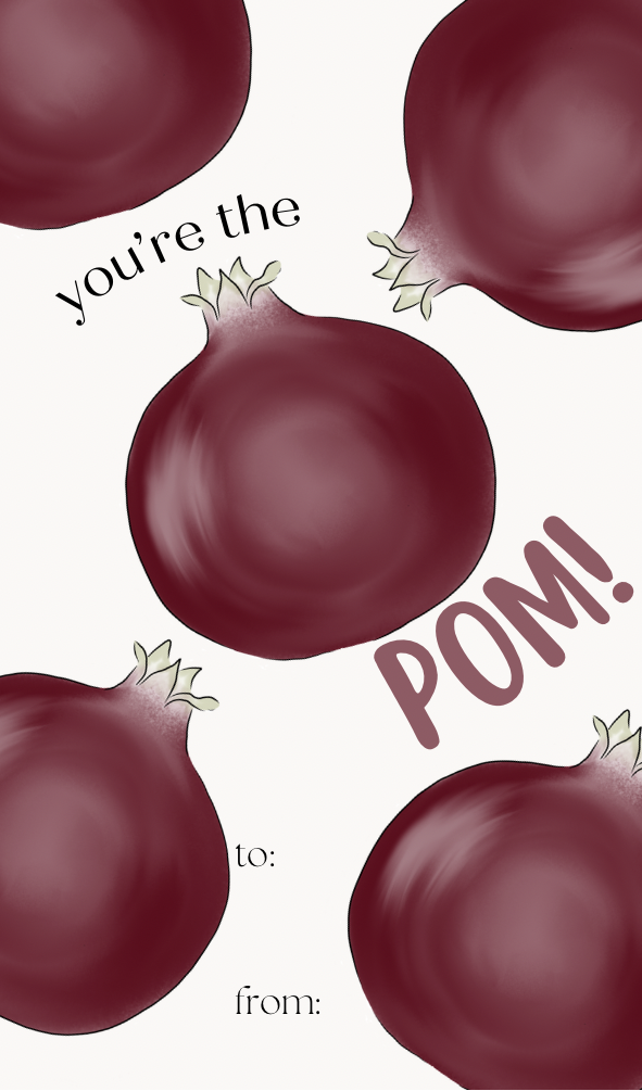 💕 Pack of 30 School Valentines - Fruit & Veggie Puns (no envelopes)