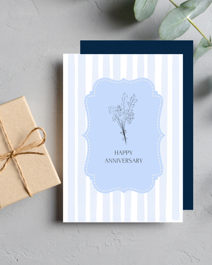 Happy Anniversary - French Blue  | 4.25