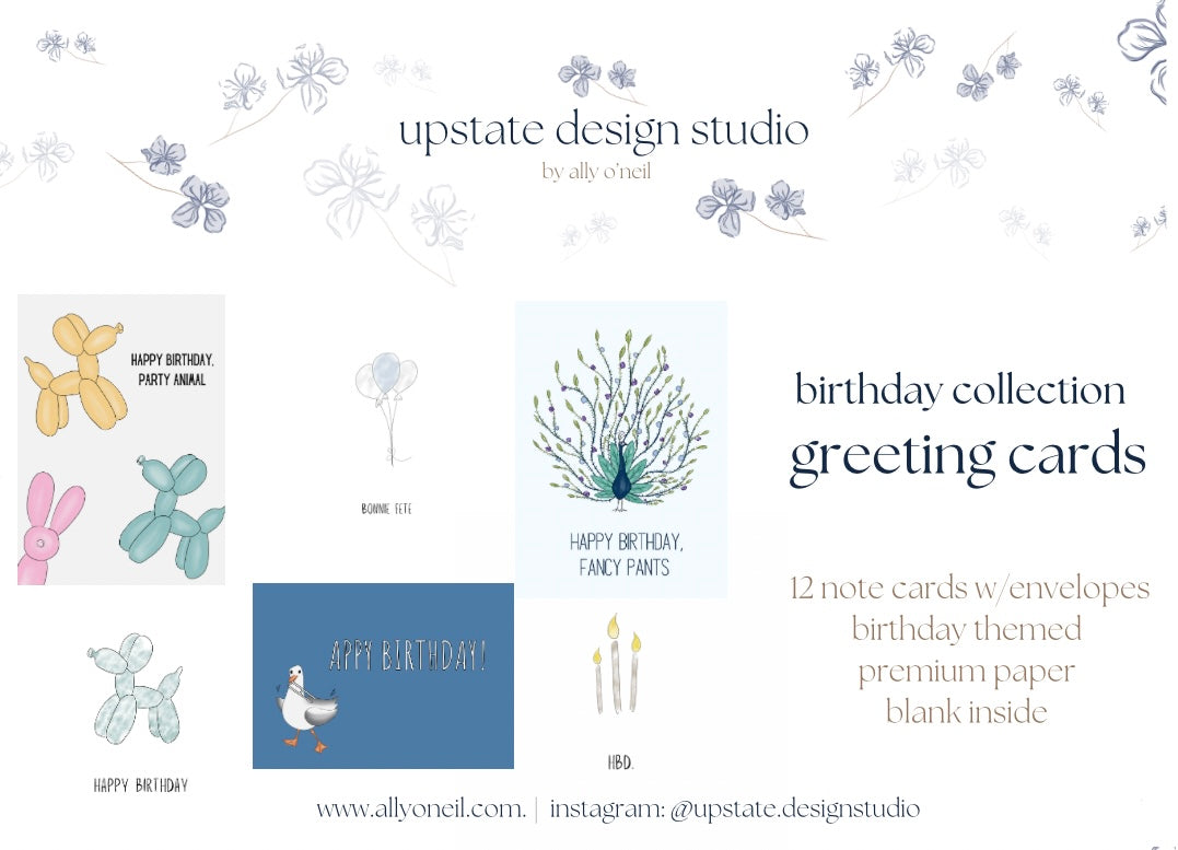 Birthday Cards Boxed Set | set of 12