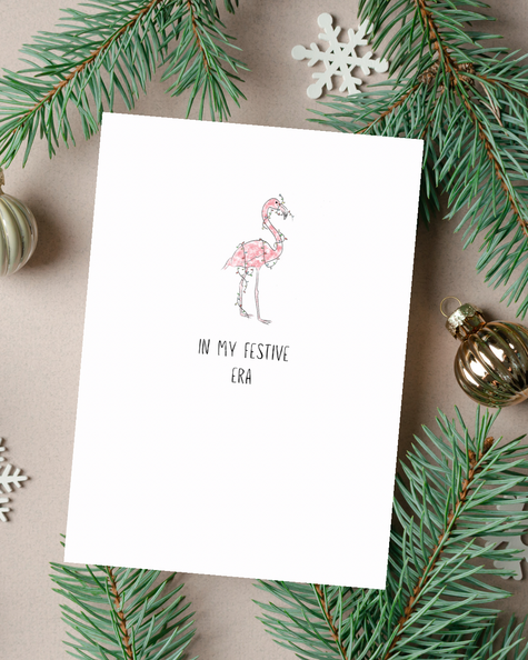 🎄 “In my Festive Era” Holiday Card - Minimalist Collection | 4.25