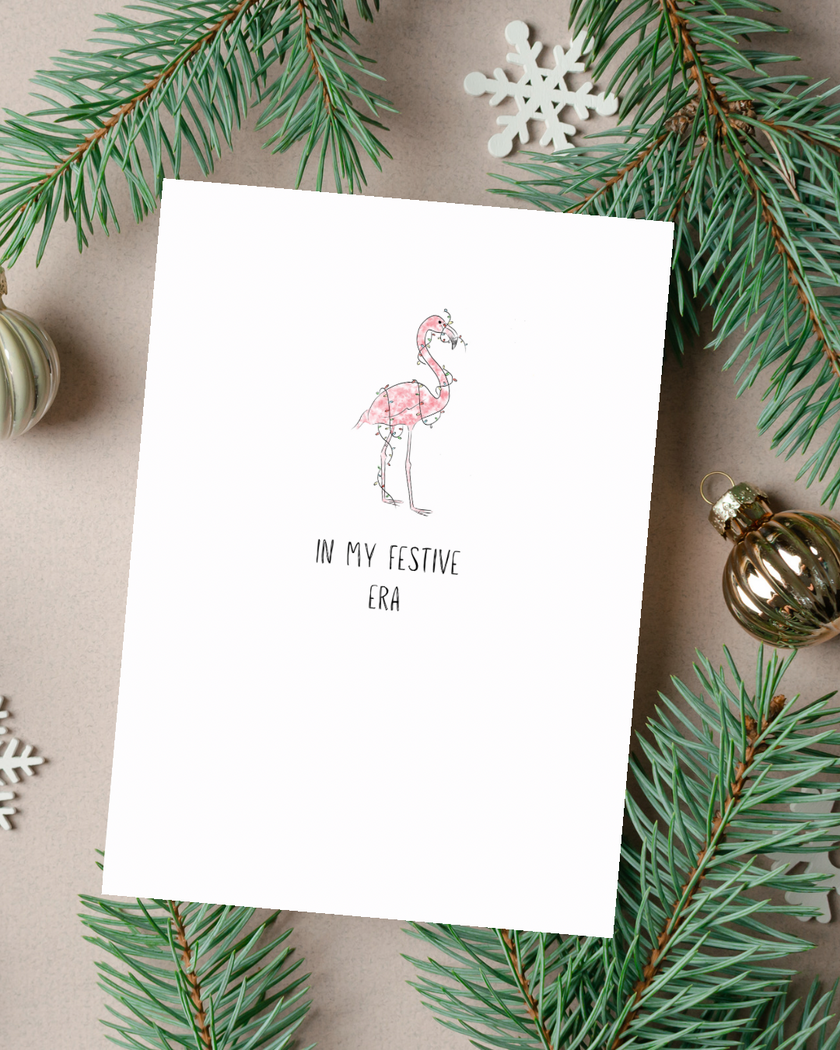 🎄 “In my Festive Era” Holiday Card - Minimalist Collection | 4.25