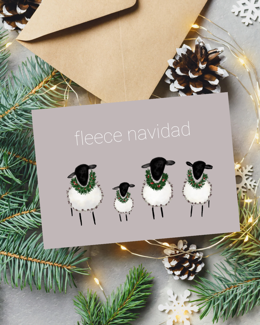 🎄 “Fleece Navidad” | 4.25" x 5.5" card w/envelope | 2024 Holiday Collection