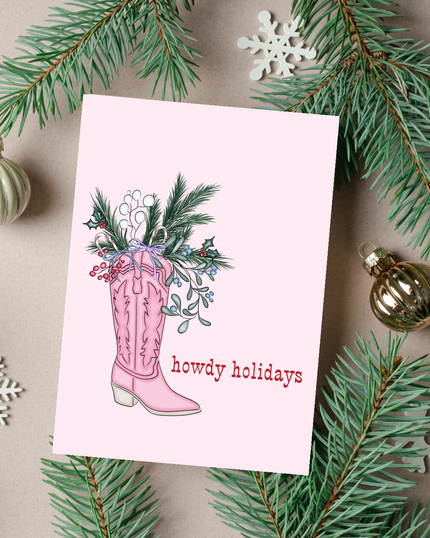 🎄 “Howdy Holidays” Holiday Card | 4.25