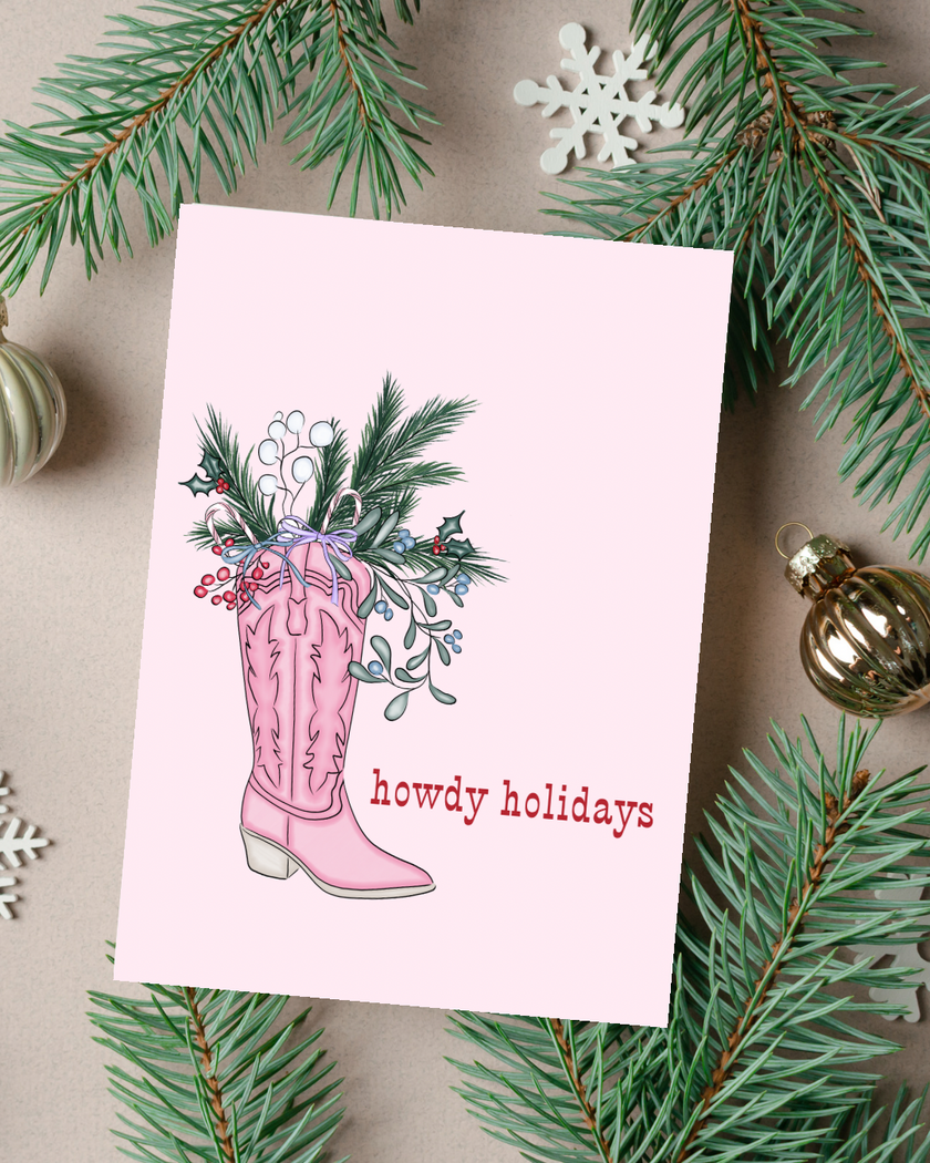 🎄 “Howdy Holidays” Holiday Card | 4.25