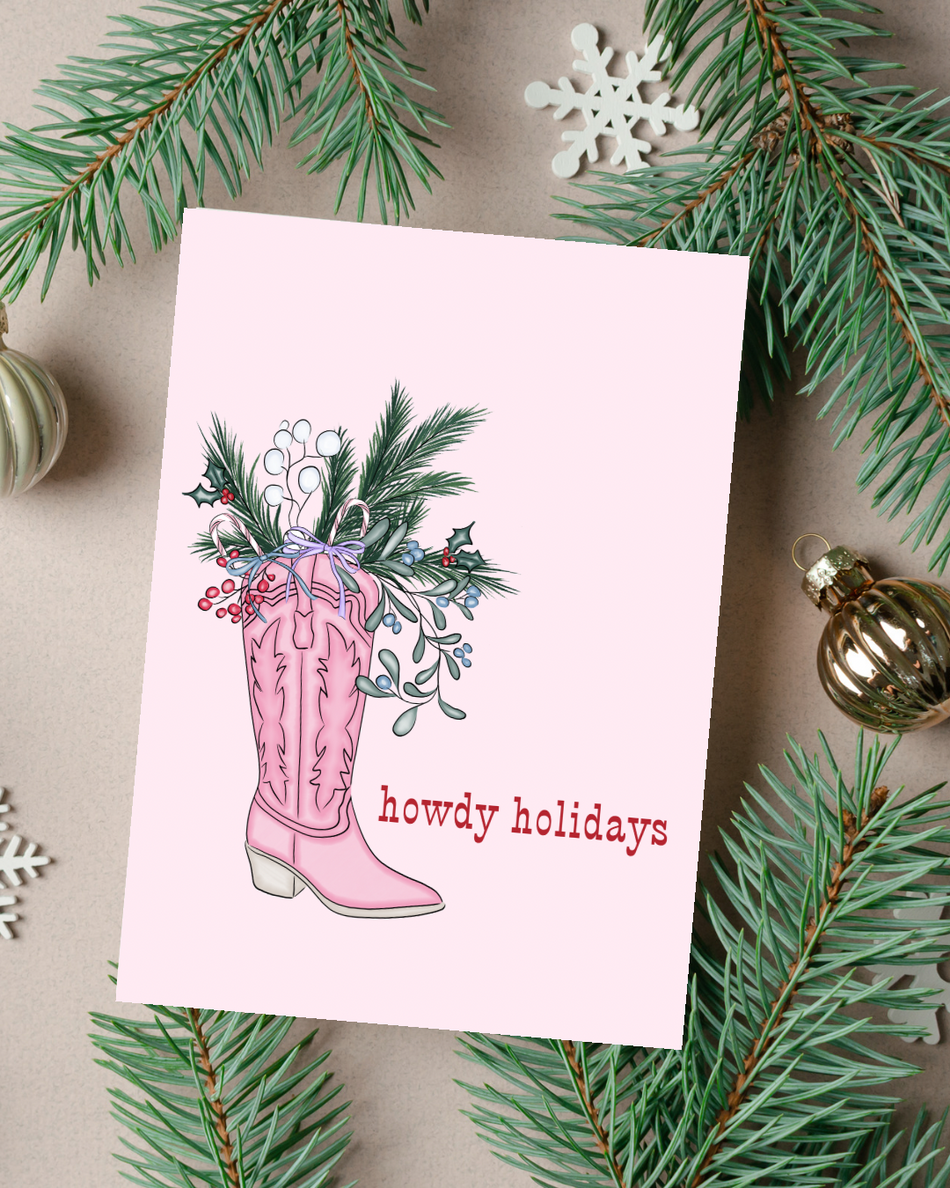 🎄 “Howdy Holidays” Holiday Card | 4.25