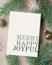 🎄 Merry, Happy, Joyful Holiday Card | 4.25