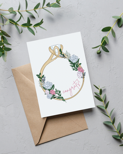 Floral Engagement Ring | 4.25