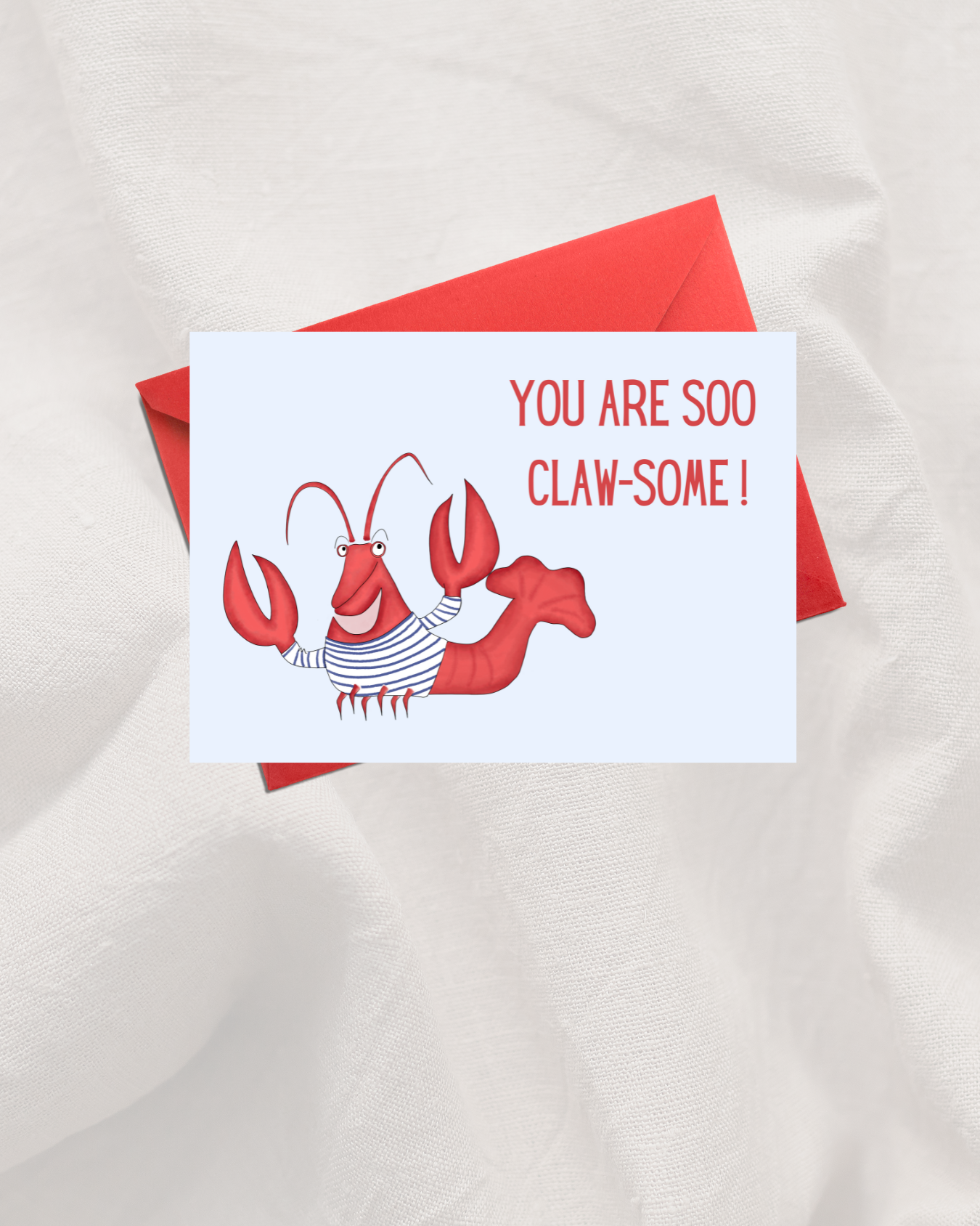 💕 "You are soo claw-some!" Greeting Card | 4.25x5.5" Card w/envelope