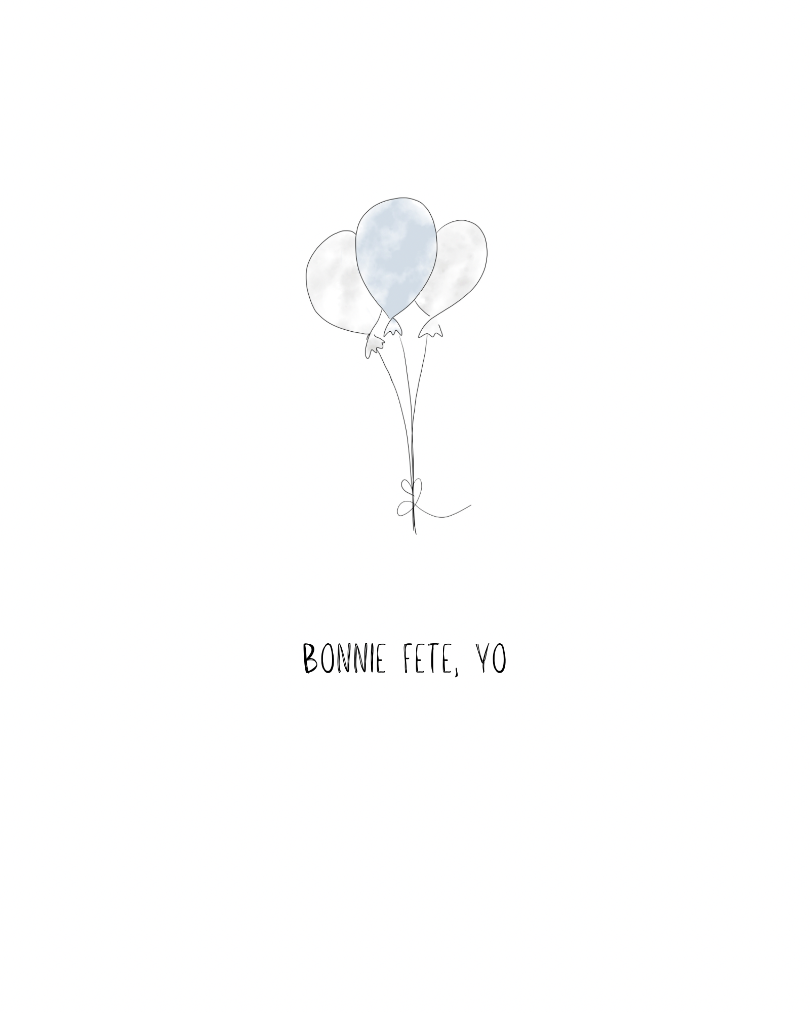 Bonne Fete, yo (Happy birthday) - Minimalist Collection | 4.25 x 5.5