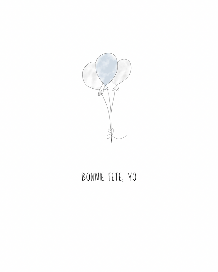 Bonne Fete, yo (Happy birthday) - Minimalist Collection | 4.25 x 5.5