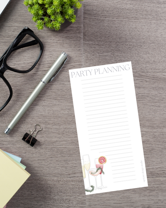 Party Planning List Notepad | 3x6"