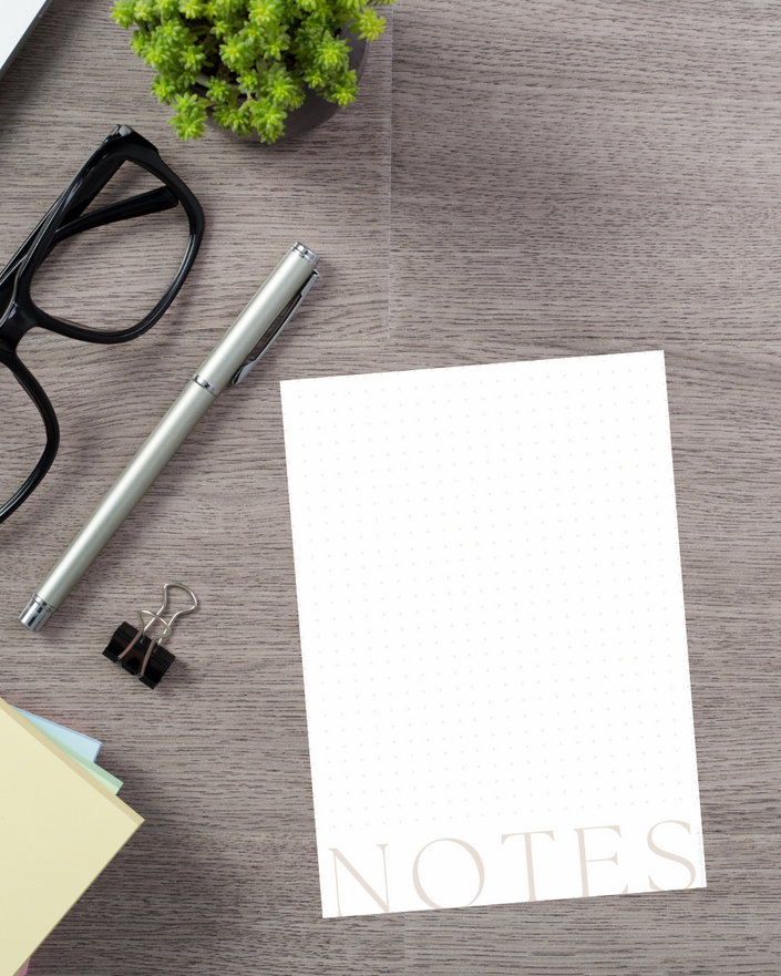 Tan Dotted Notepad | 4.5x6
