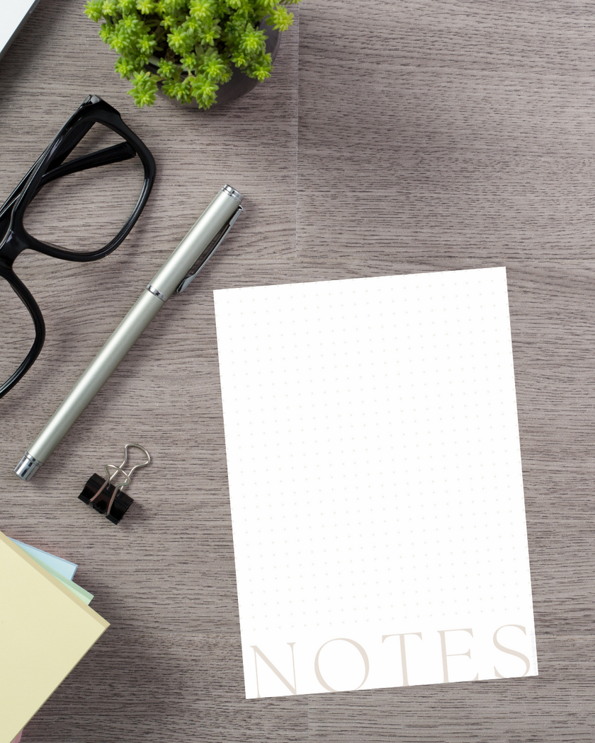 Tan Dotted Notepad | 4.5x6