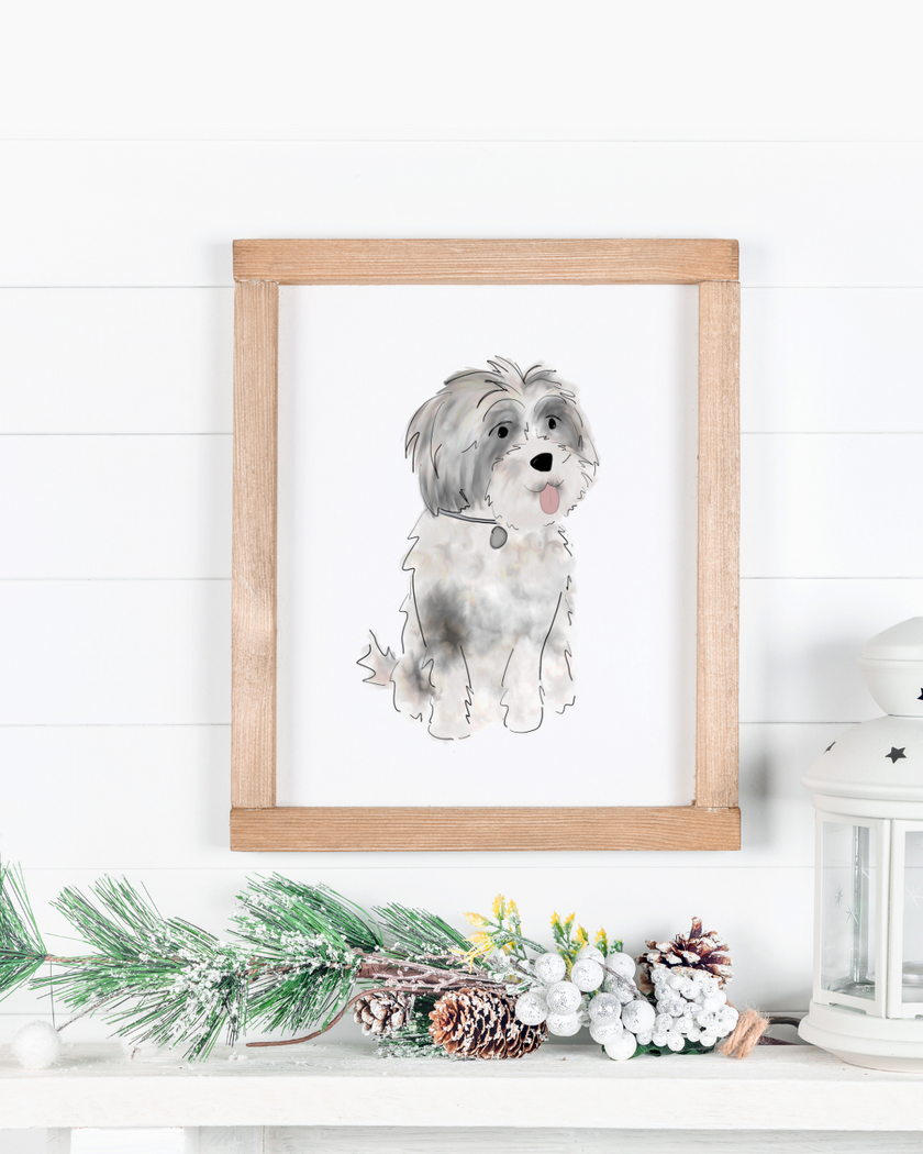 Custom Pet Portrait | Digital Watercolour