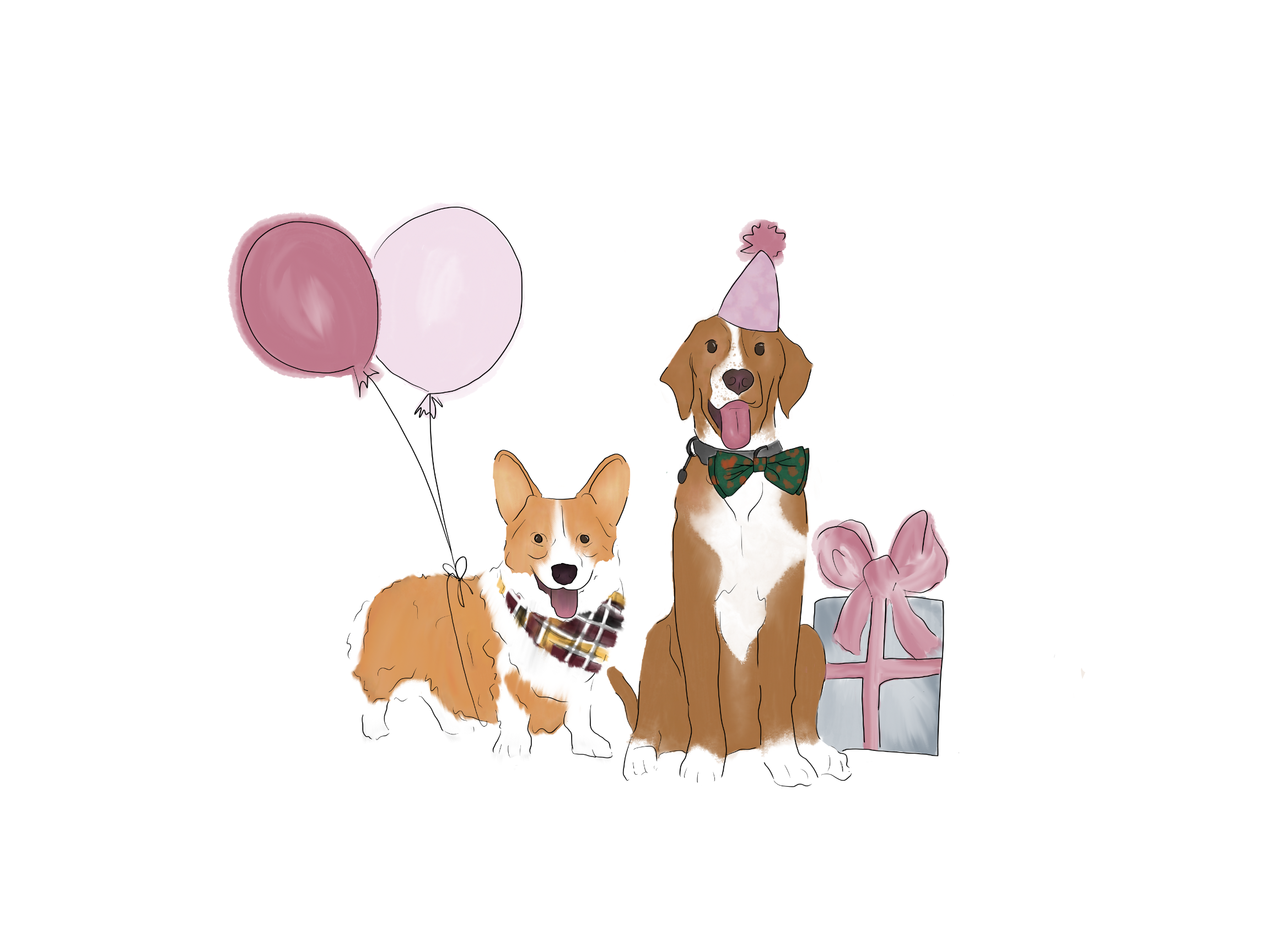 Custom Pet Portrait | Digital Watercolour