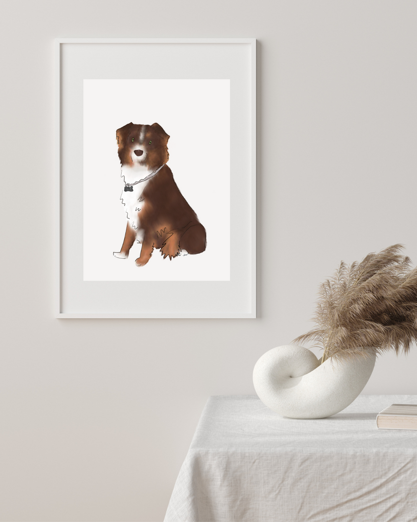 Custom Pet Portrait | Digital Watercolour
