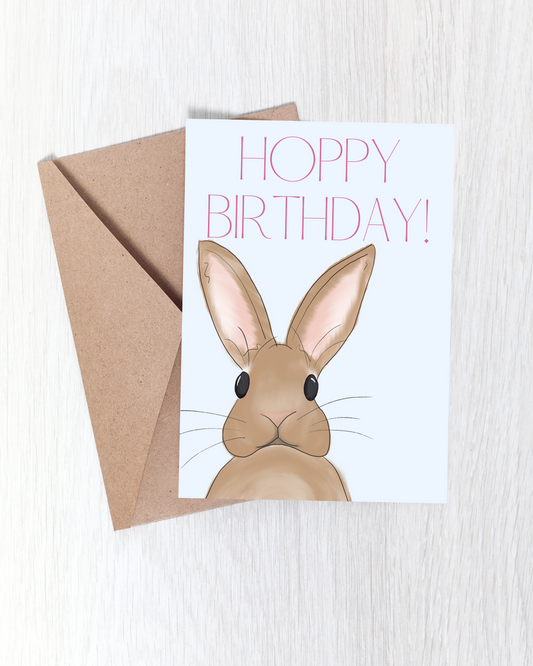 "Hoppy Birthday" Birthday Card | 4.25"x5.5" card w/envelope
