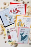 💕 Pack of 20 School Valentines - Seaside Collection (with envelopes)