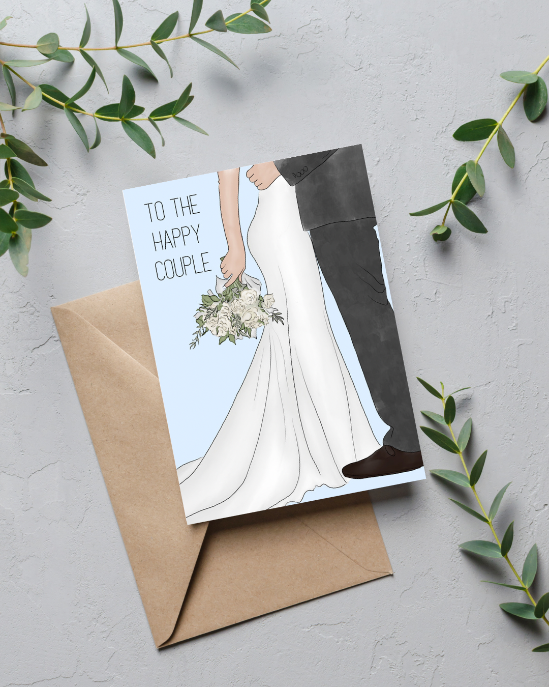 Happy Couple Wedding Card | 4.25x5.5