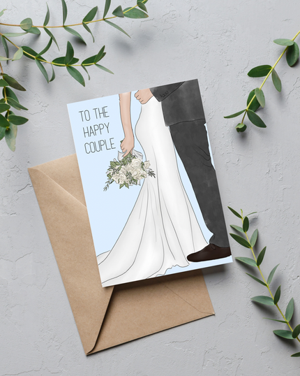 Happy Couple Wedding Card | 4.25x5.5