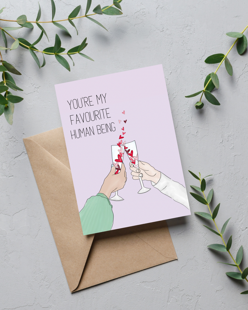 💕 Favourite Human Greeting Card | 4.25x5.5