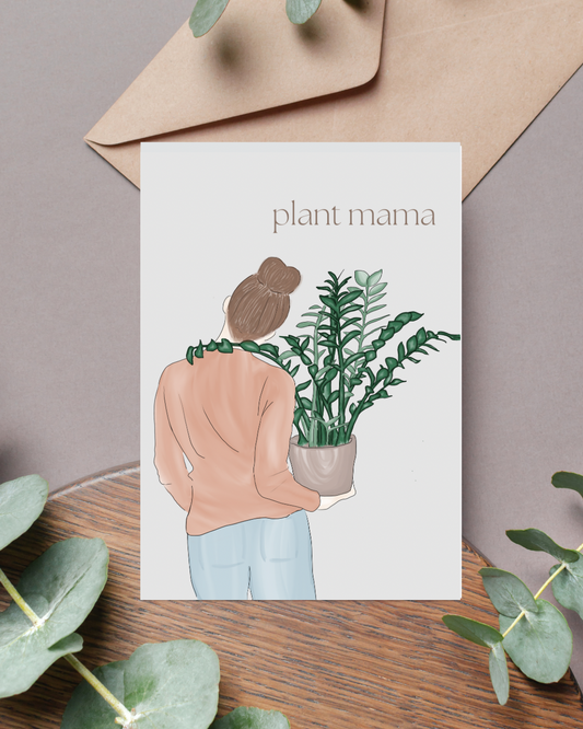 "plant mama" mother's day card | 4.25"x5.5" card w/envelope