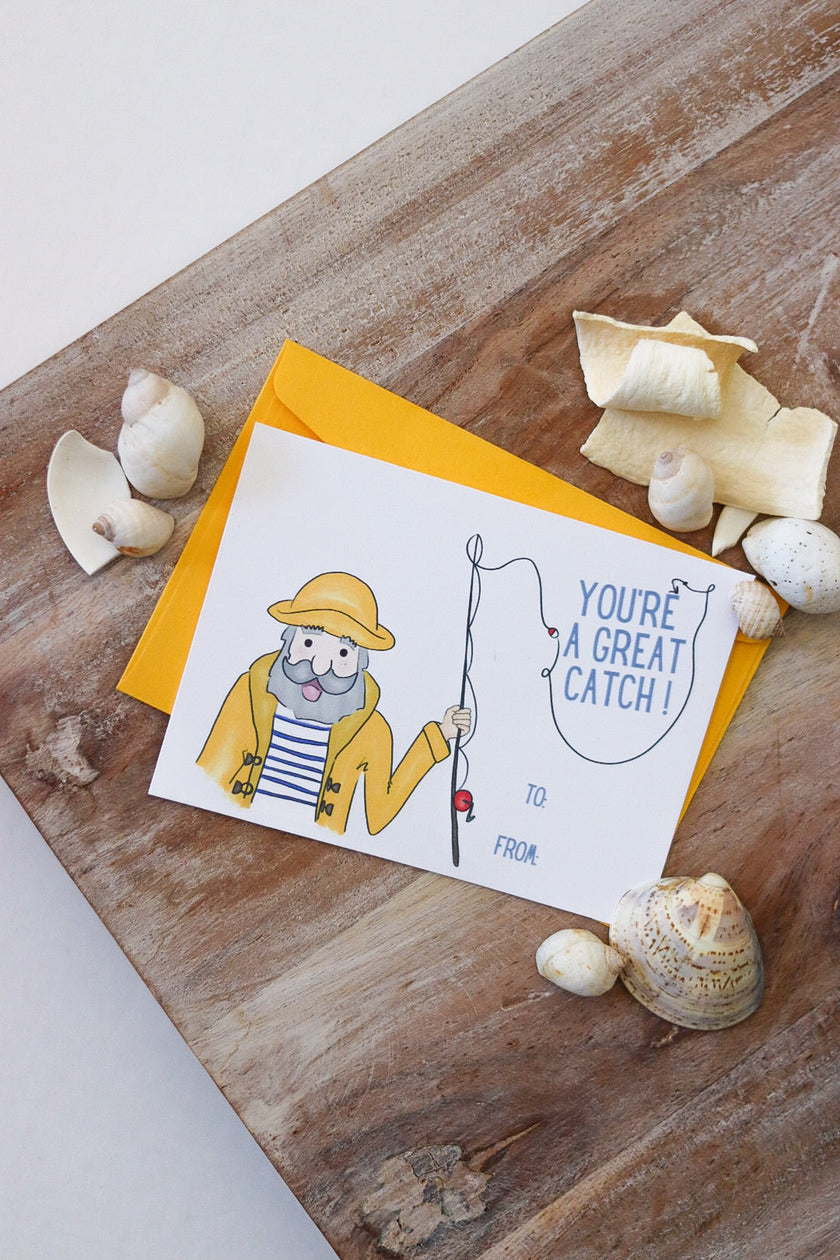 💕 Pack of 20 School Valentines - Seaside Collection (with envelopes)