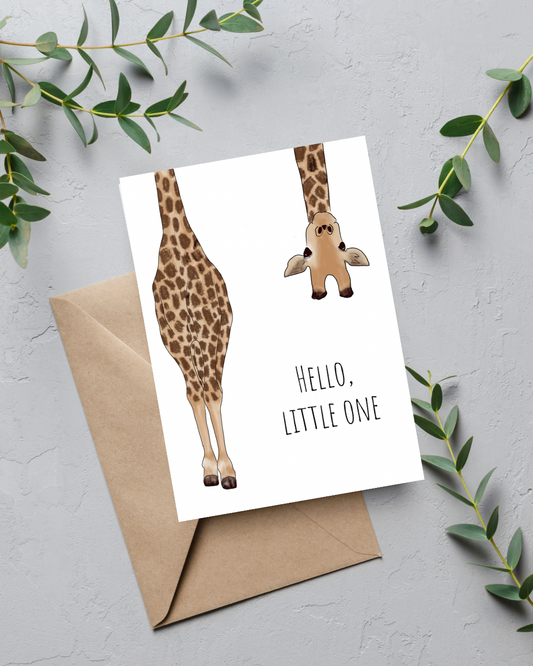 "Hello, little one" Baby Card | 4.25x5.5" Card w/envelope