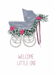 Baby Carriage Baby Shower Card | 4.25x5.5