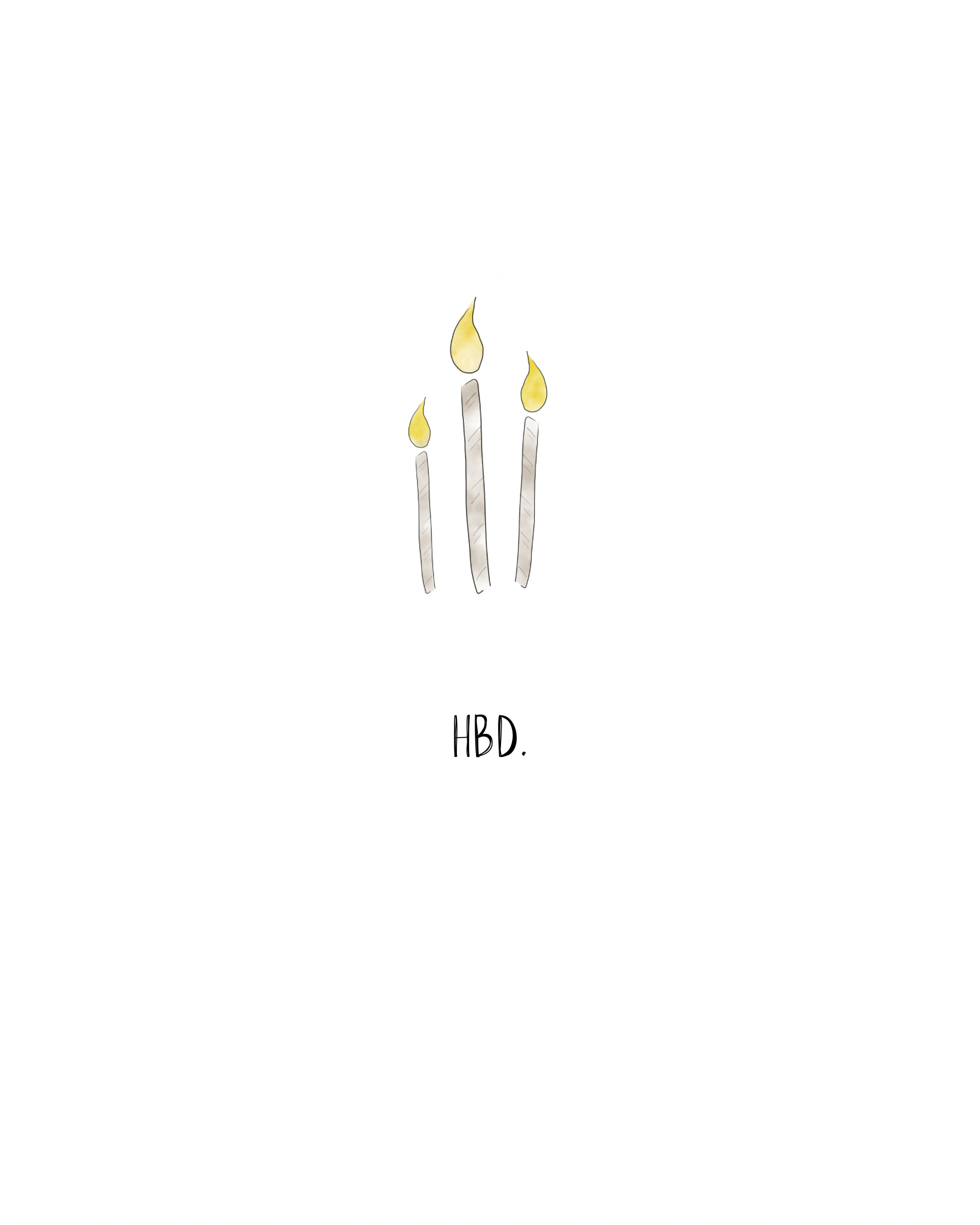 HBD. - Minimalist Collection | 4.25 x 5.5