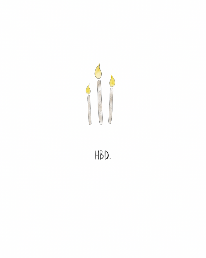 HBD. - Minimalist Collection | 4.25 x 5.5