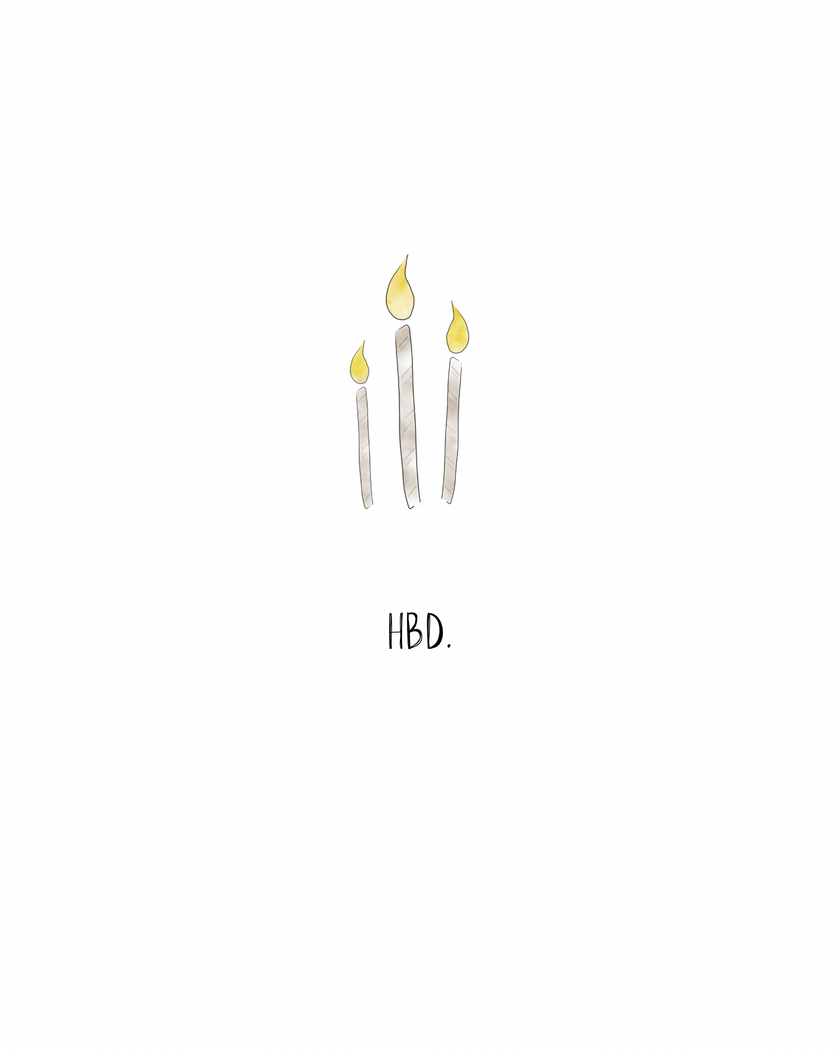 HBD. - Minimalist Collection | 4.25 x 5.5